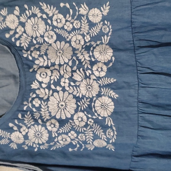 Lulu's Floral Embroided Mini Dress Size Large - Picture 2 of 6